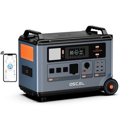 OSCAL PowerMax 6000 LiFePO4 Tragbares Powerstation 3600Wh 6000W Solargenerator