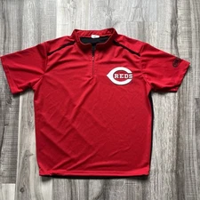 Associated Premium Corp. Men’s XL Red Cincinnati Reds 1/4 Zip Pullover Shirt 
