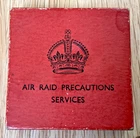 WW2 BRITISH ARP AIR RAID PRECAUTIONS SERVICES LAPEL BADGE BOX