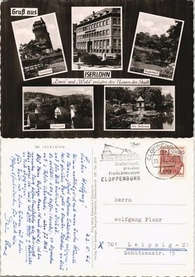 Postcard Iserlohn Danzturm, Rupenteich, Seilersee 1966