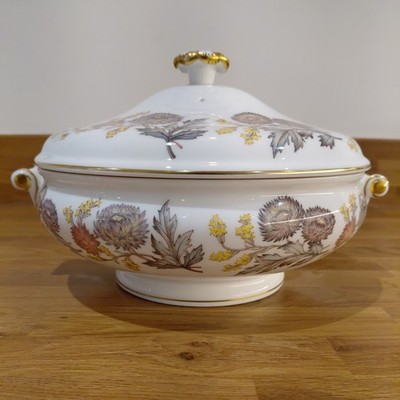 Wedgwood ''LICHFIELD'' Vintage Bone China Gemüseterrine mit Deckel 8'' A1