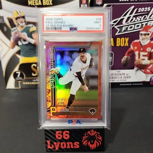 Topps 2025 Series 1 Paul Skenes #98 Red Foilboard PSA 9 /5 Pittsburgh Pirates