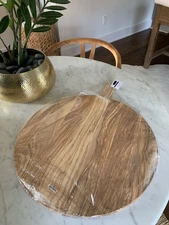 Williams Sonoma Olivewood Round Cheese Board, 22” Large, Unused, *read