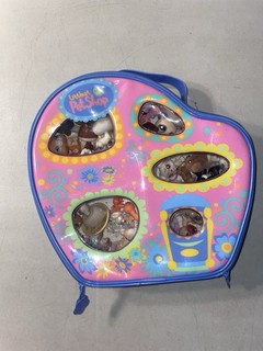 Littlest Pet Shop Carry Case Playset w/ Figures Early 2000s