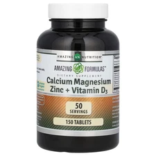 Amazing Formulas, Calcium Magnesium Zinc + Vitamin D3, 150 Tablets