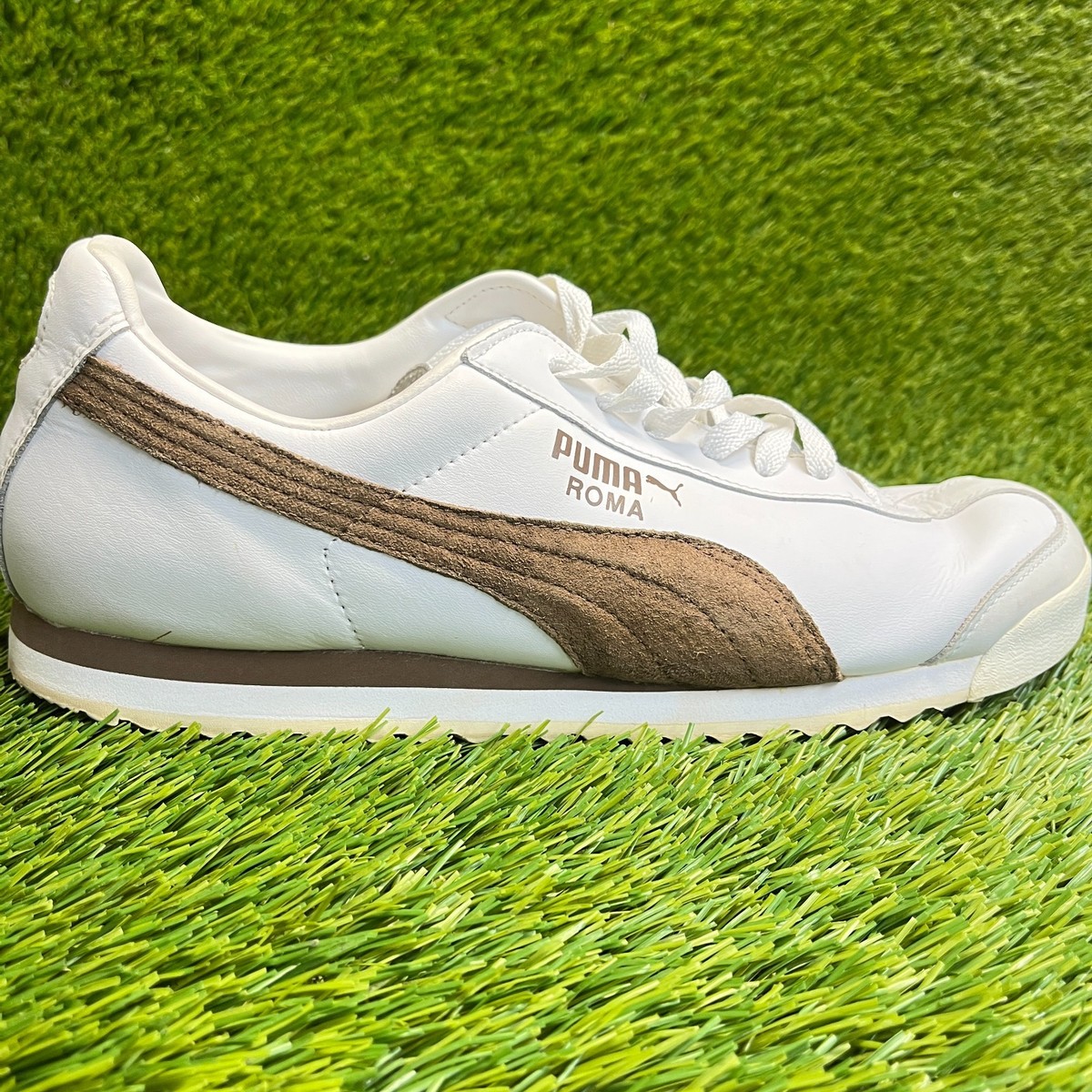 靴 GRAMAS Size 9.5 - Puma Roma Classic White Gold Gum for sale online | eBay