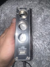 12V POTRÓJNY ZASILACZ SAMOCHODOWY MULTI SOCKET Z PORTEM USB