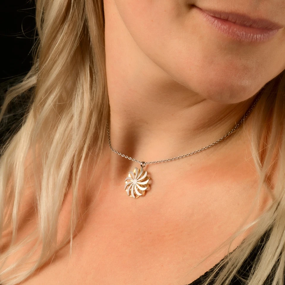 Ernstes Design Anhänger An1072 Edelstahl matt/poliert Ø 19mm blüte ohne Kette - Bild 2 von 2