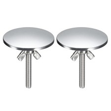Kitchen Sink Hole Covers, 2Pcs - Zinc Alloy Faucet Hole Cover Bright Chrome  