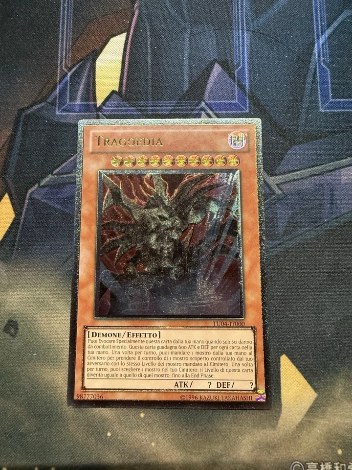 ITALIAN YUGIOH Tragoedia TU04-EN000 Ultimate Rare Nm - Image 3 of 4
