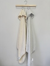 Mothercare Hooded Baby Towels 2 Pack Lemon & Turquoise 100% Cotton 28 Inch