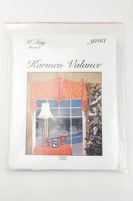 VTG M Fay Prof. Drapery Patterns #9283 KARMEN VALANCE 2 Jabot Patterns - UNCUT