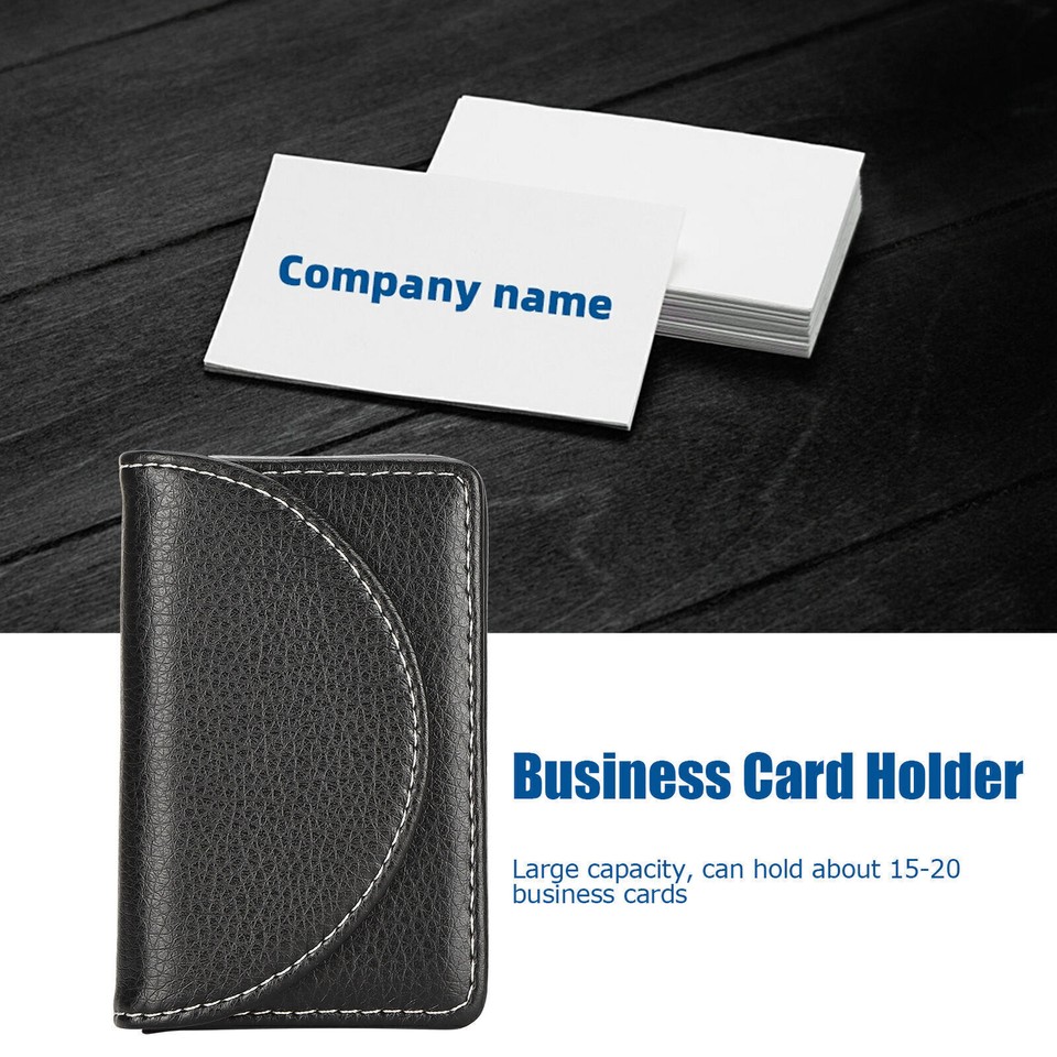 Business Name Card Case PU Leather Holder Organizer Gifts for Traveling