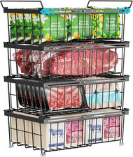 Expandable Freezer Organizer Bins - 4 Pack for 10-20 Cu.Ft Chest Freezers