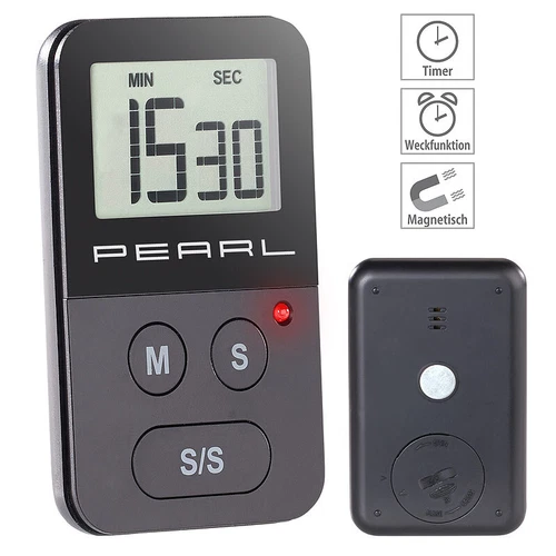 PEARL Digitaler Küchen-Timer mit Stoppuhr, akustischem und optischem Alarm - Bild 5 von 5