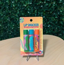 NEW Lip Smacker 3PK Kiwi Berry Crush, Watermelon Wave, Cool Strawberry Orange