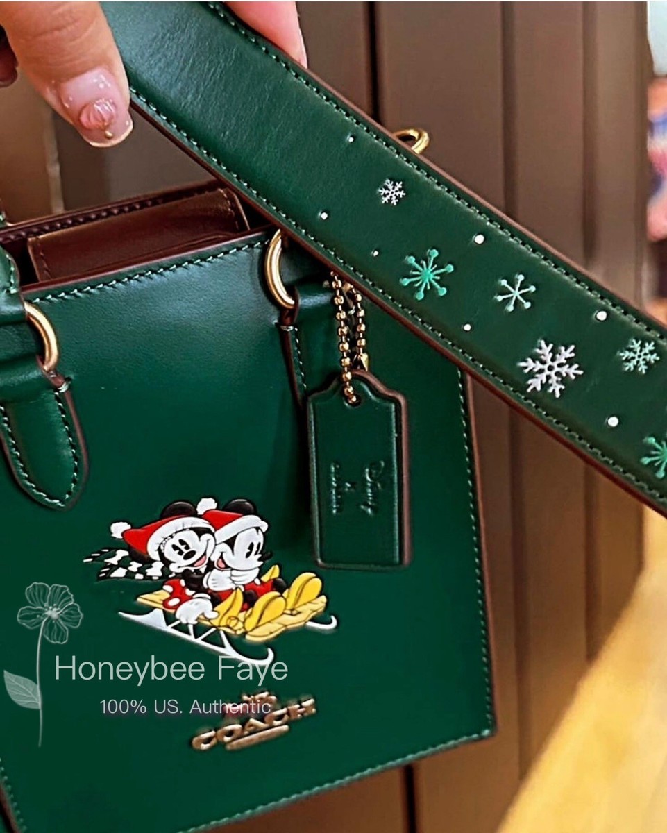 NWT Disney X Coach North South Mini Tote With Sled Motif