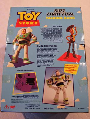 Toy Story 1st Edition 1995 Thinkway Buzz Lightyear Talking Bank