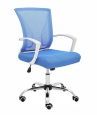 NEW Blue Back Support Computer Office Chair Conference Seat Gaming Comfortable 