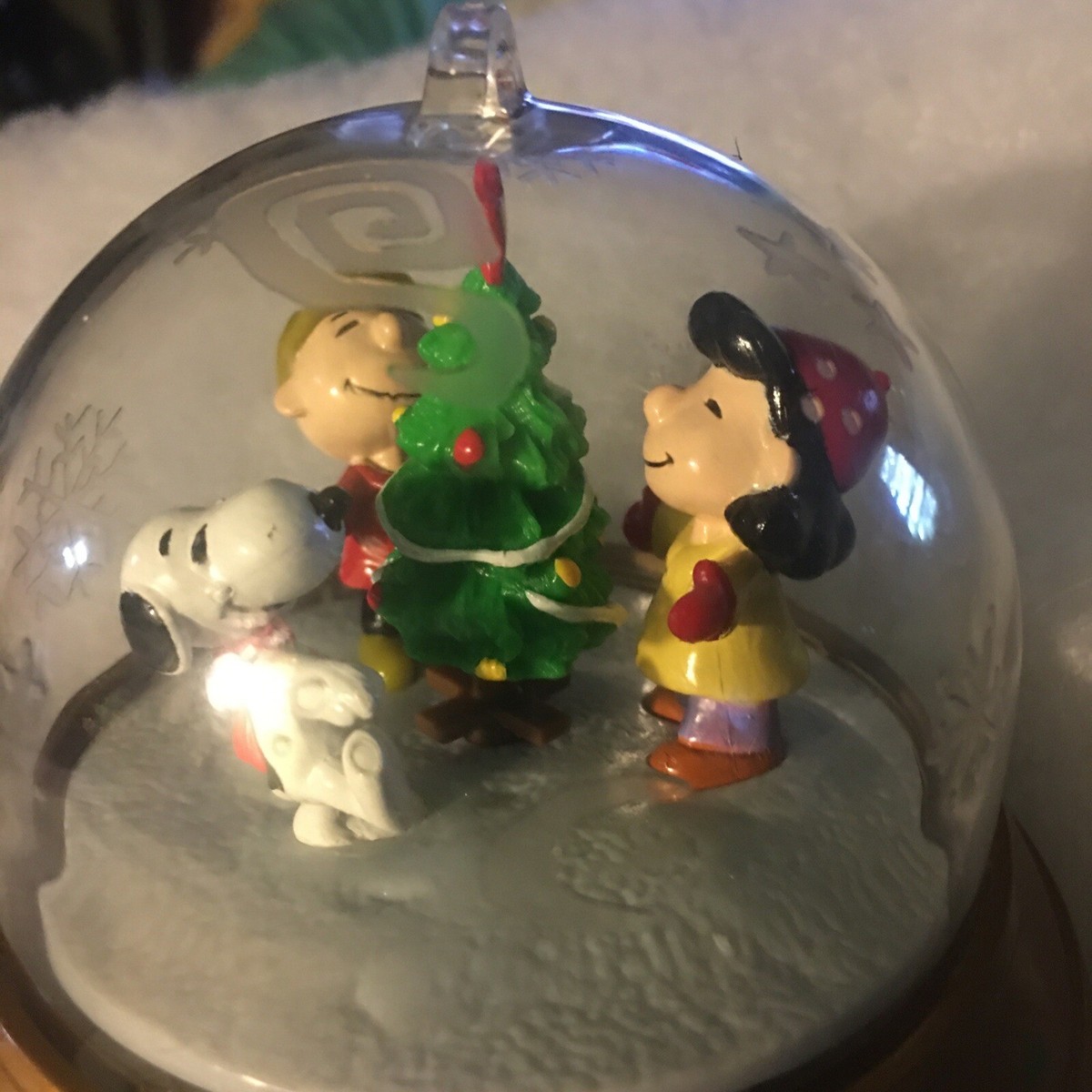 peanuts snoopy vintage christmas ornament Spin wheel | eBay