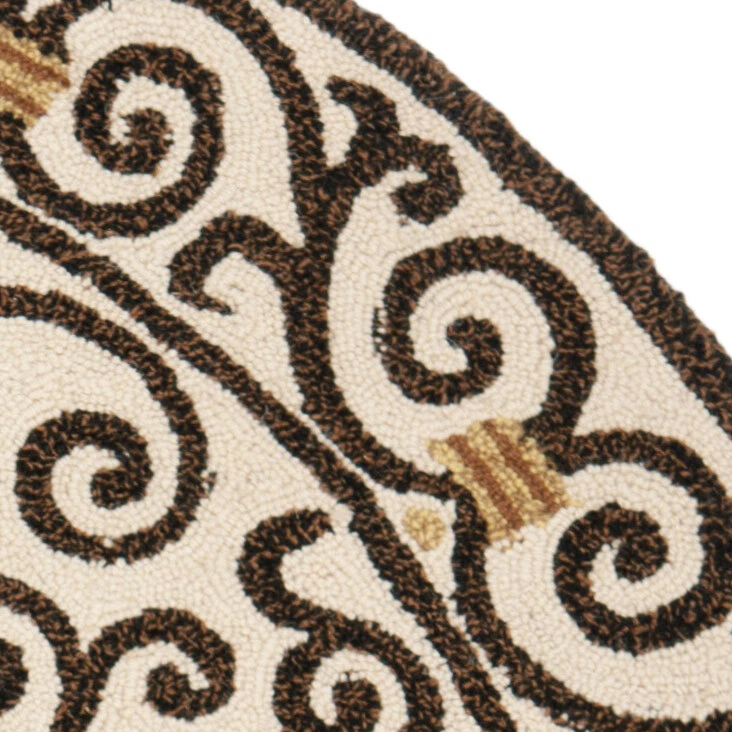 Safavieh Chelsea IVORY / DARK BROWN 7'-6" X 9'-6" Oval Area Rug - HK11H-8OV - Image 2 of 3
