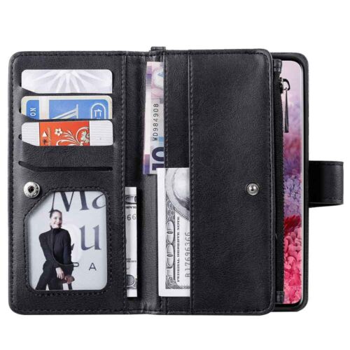 For Samsung S23 S22 S21 S20 S10 S9 Magnetic Detachable Wallet Leather Case Cover - Picture 15 of 49