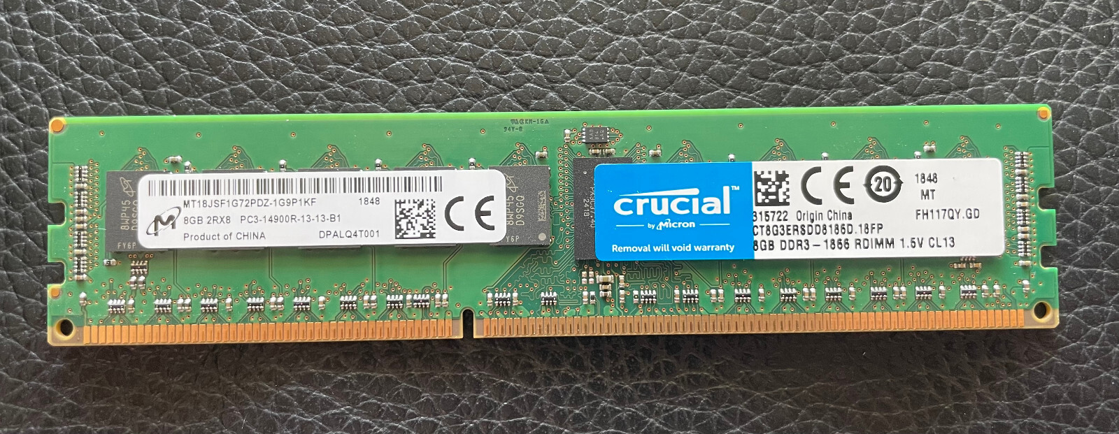 Mémoire RAM Crucial 8GB 2Rx8 PC3-14900R une conception haut de gamme pour serveurs