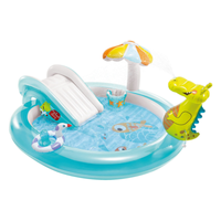 Intex Planschbecken Pool Krokodil Mit Rutsche, Wassersprinkler
