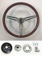 Chevelle Camaro Nova Monte Carlo Wood Steering Wheel High Gloss Redblack 15
