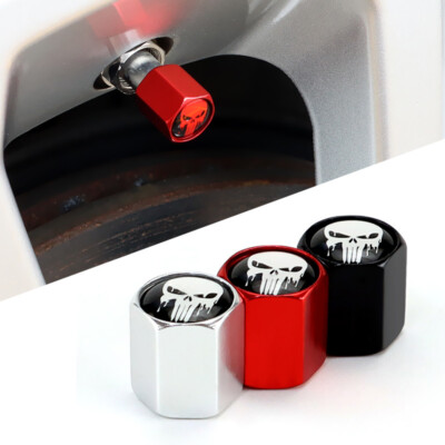Buy In Bulk Skull Tire Valve Stem Caps Universal Fit, Corrosion-Resistant