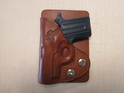 Braids Holsters Fits Sig p238 formed brown leather wallet & pocket holster