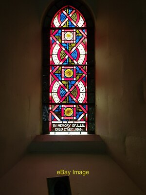 Foto 6x4 kleines Buntglasfenster St. Samson Kirche Cricklade. c2021