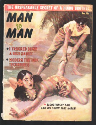 MAG: Man To Man 12/1958-Picture-cheesecake-Hawaiian girl captured for Harem o...