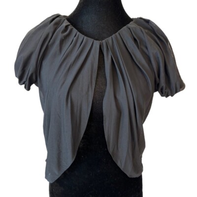 Hilton Hollis Black Pleated Shrug Top H17