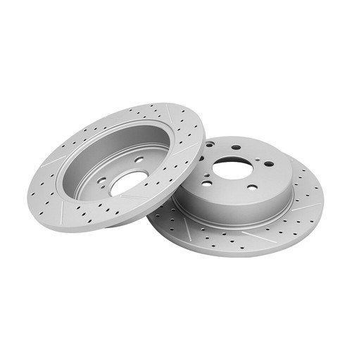 Front Rear Drilled Brake Rotors for 06 -18 Toyota RAV4 2010 - 2012 Lexus HS250h - Foto 4 di 9
