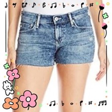 AG Adriano Goldschmied Bonnie Relaxed Short 26 Moonbeam Rip Distressed USA Made