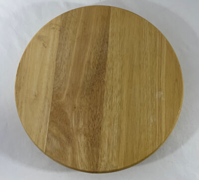 2002 Kamenstein Wood Turning Plate Round Rotating Swivel Turntable Spices EVC