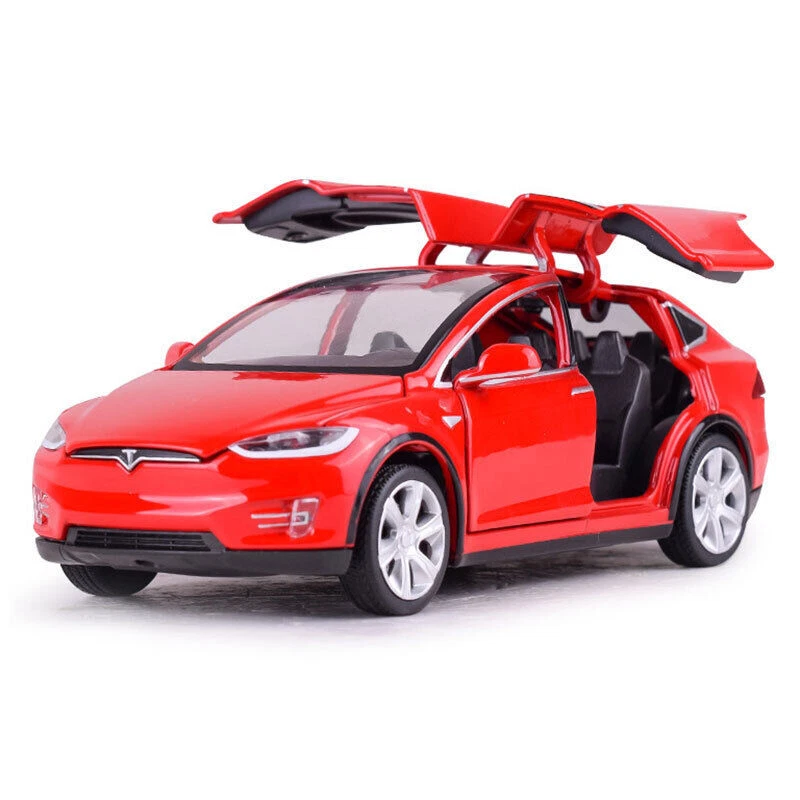 1 32 Tesla Model X 90D SUV Red Model Car Diecast Toy Vehicle W