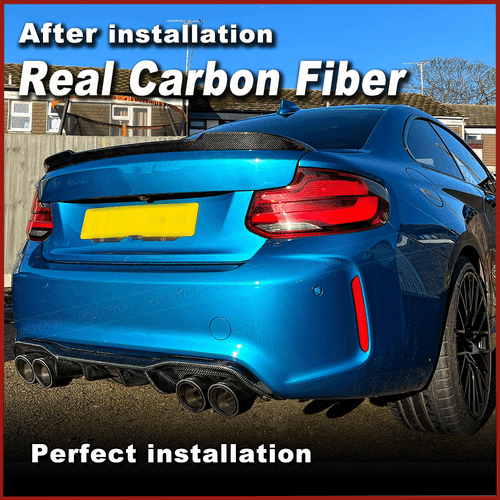 Diffusore posteriore in carbonio diffusore paraurti attacco posteriore per BMW F87 M2 Coupè 2016-20 - Foto 3 di 9