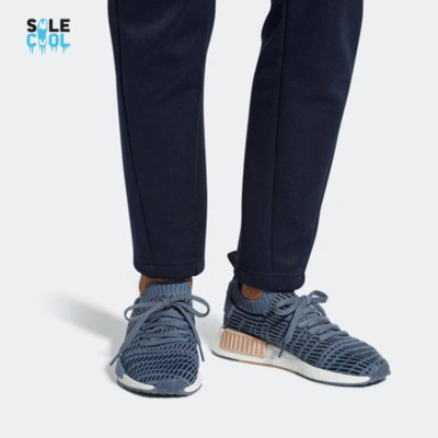 ADIDAS NMD R1 STLT RAW STEEL WOMENS SHOES BLUE BLACK CQ2029