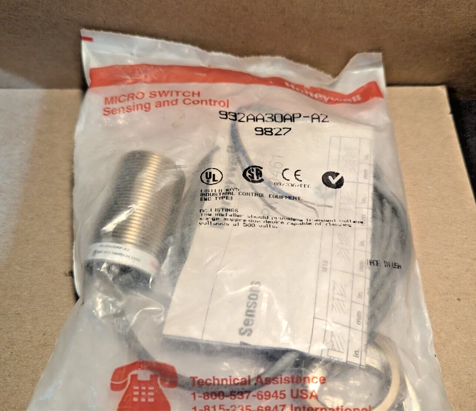 Honeywell 992AA30AP-A2 MicroSwitch Proximity Sensor 992AA30APA2 (New) - Image 2 of 2