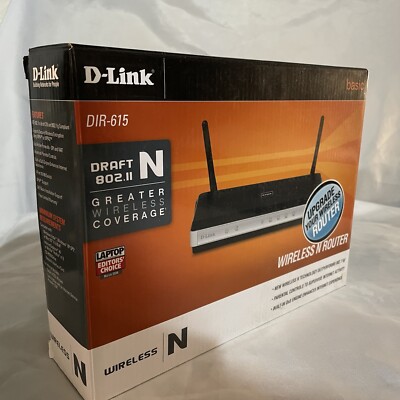D-Link DIR-615 802.11n and  802.11g, 4-Port 10/100 Wireless N Router