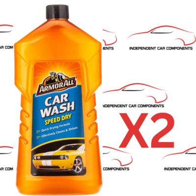 2x Armor All Car Wash Shampoo Speed Dry 1 Litre (GAA25001ENO)
