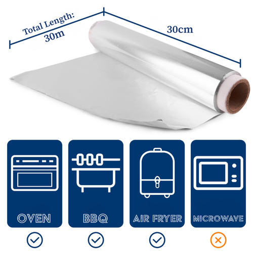 Kitchen Foil Aluminium Tin Foil Heavy Duty Catering Foil Wrap For Food Oven Bake - Picture 15 of 35