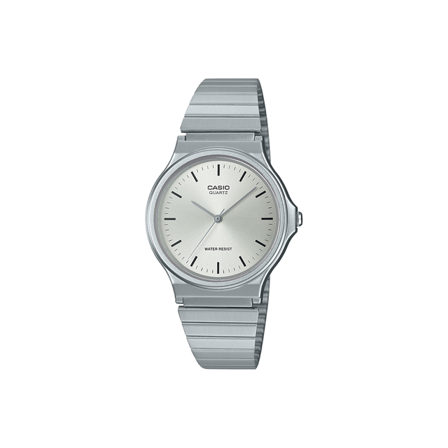 casio analogue silver watch
