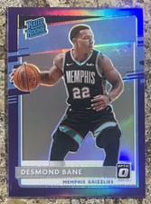 2020-21 Desmond Bane Optic Rated Rookie Purple Prizm No.180 RC