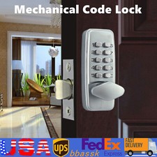 Digital Mechanical Door Lock Keyless Entry Exterior Combination Code Waterproof