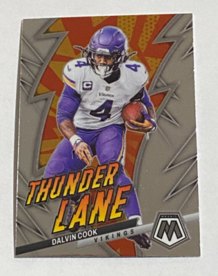 2023 Panini Mosaic Thunder Lane #TL-DC Dalvin Cook Minnesota Vikings