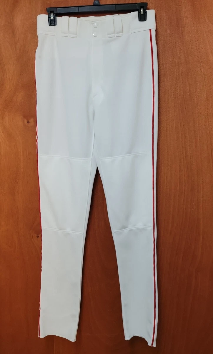 Mizuno Men s MVP Pro Piped Baseball Pants Red Stripe Large
