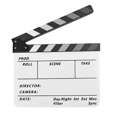 Acrylic Clapperboard Film Clapboard Movie Director's Slate Cut Action Scene L2Q0